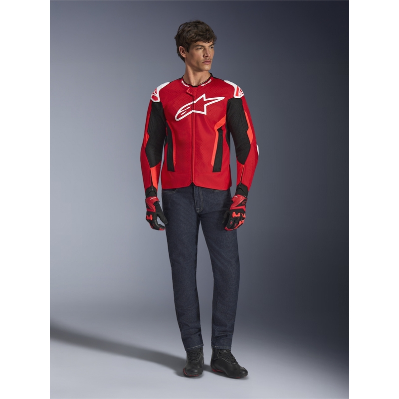 Alpinestars T-GP Air motorcykeljakke rød-fluo rød-hvid-sort
