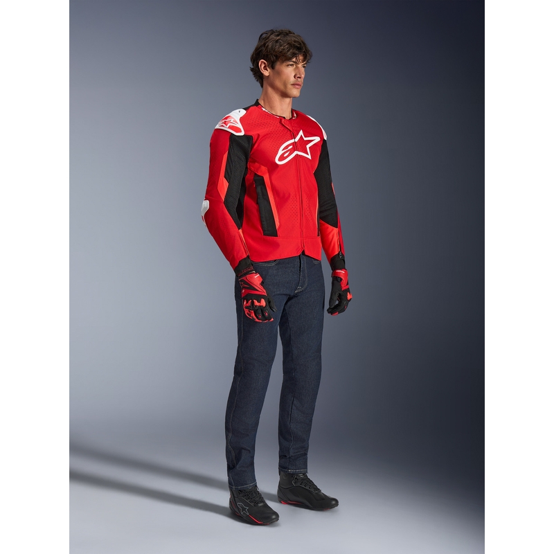 Alpinestars T-GP Air motorcykeljakke rød-fluo rød-hvid-sort