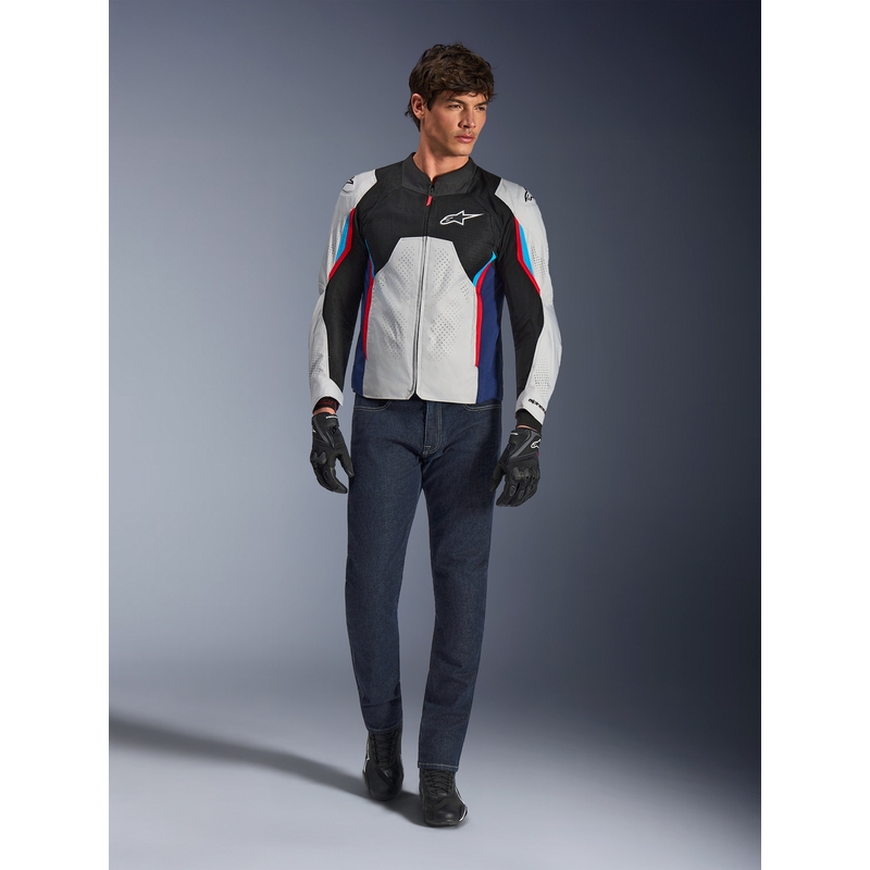Alpinestars AST V3 Air motorcykeljakke hvid-blå-rød-sort