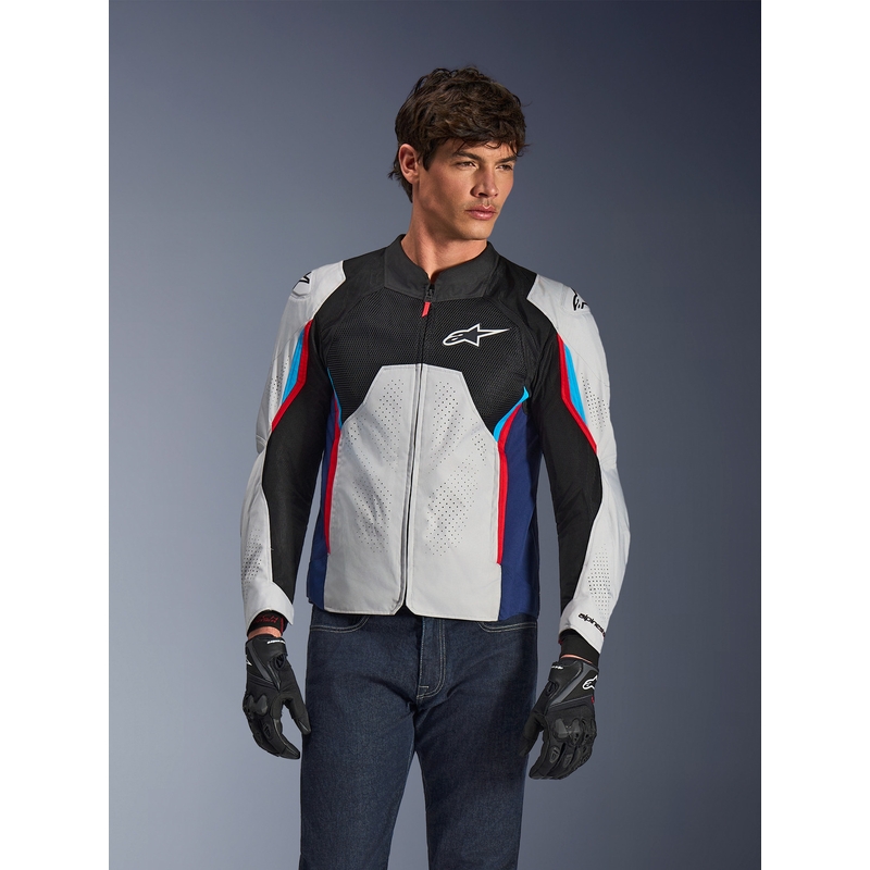 Alpinestars AST V3 Air motorcykeljakke hvid-blå-rød-sort