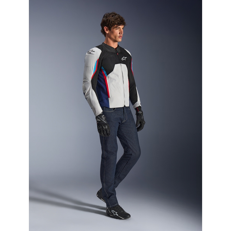 Alpinestars AST V3 Air motorcykeljakke hvid-blå-rød-sort