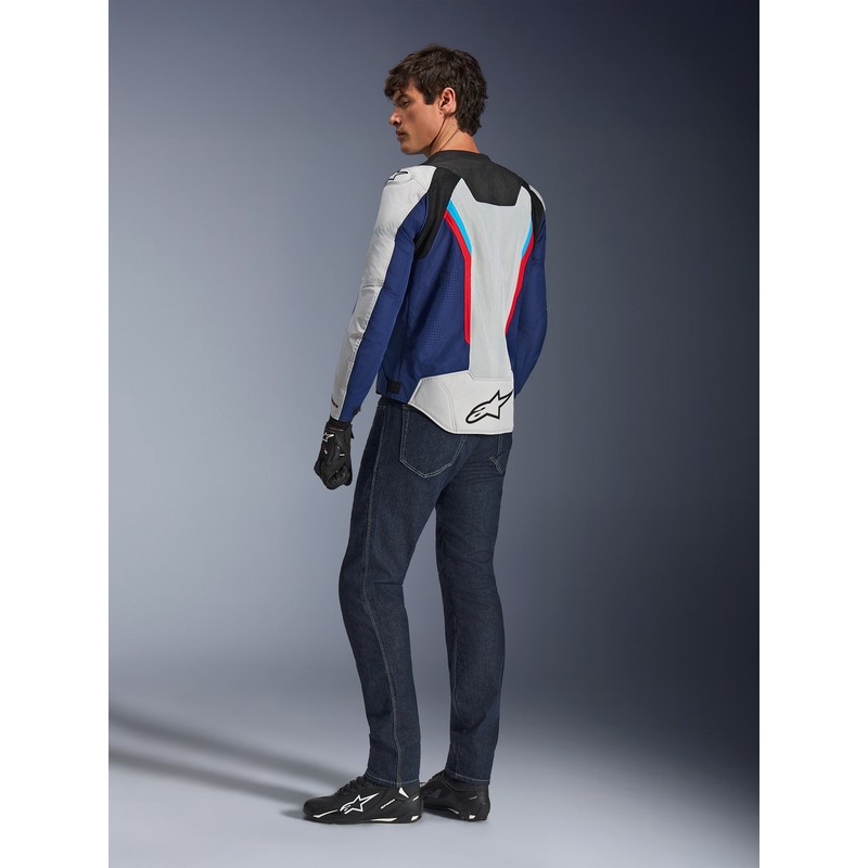 Alpinestars AST V3 Air motorcykeljakke hvid-blå-rød-sort