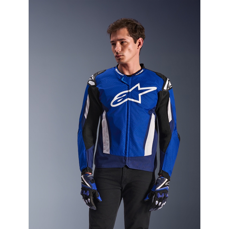 Alpinestars T-GP Air motorcykeljakke blå-hvid-sort