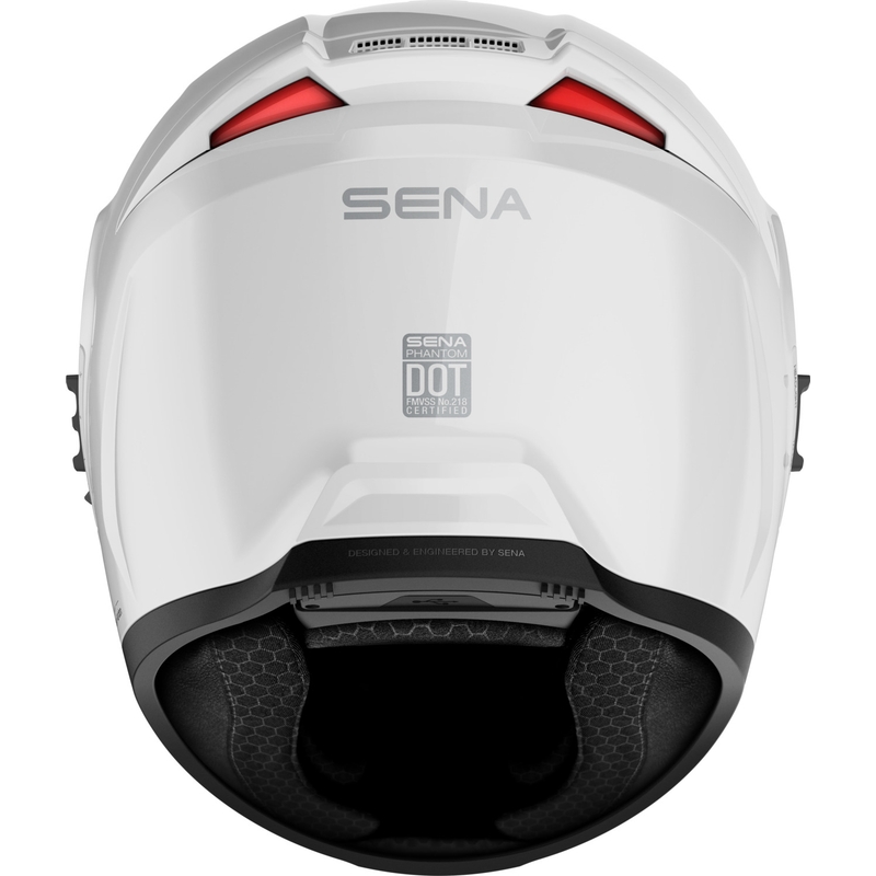 Integralhjelm med headset SENA Phantom ANC, blank hvid
