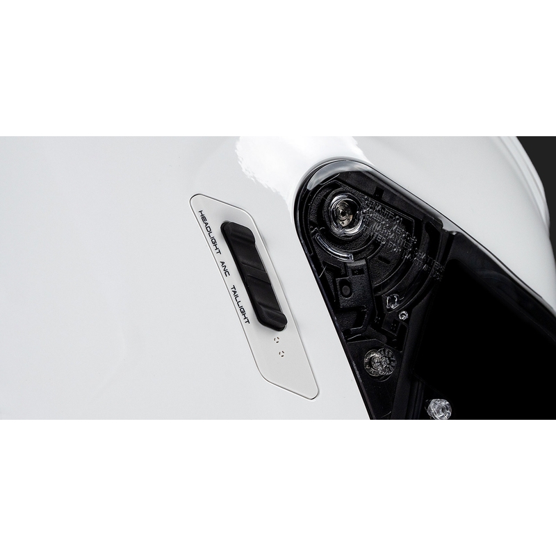 Integralhjelm med headset SENA Phantom ANC, blank hvid