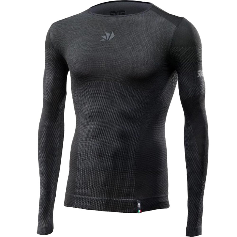 Funktionel langærmet T-shirt SIXS BT TS2L V2 sort-mørkegrå
