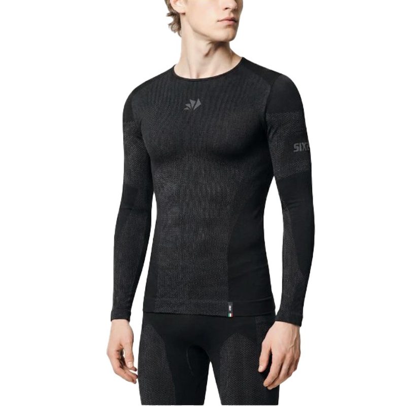 Funktionel langærmet T-shirt SIXS BT TS2L V2 sort-mørkegrå