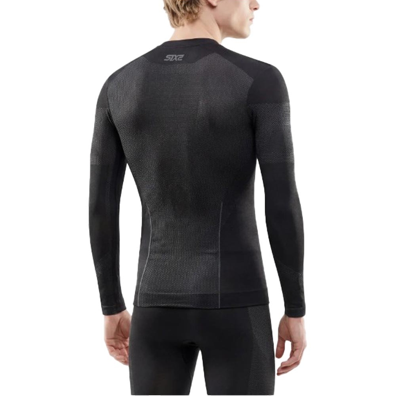 Funktionel langærmet T-shirt SIXS BT TS2L V2 sort-mørkegrå