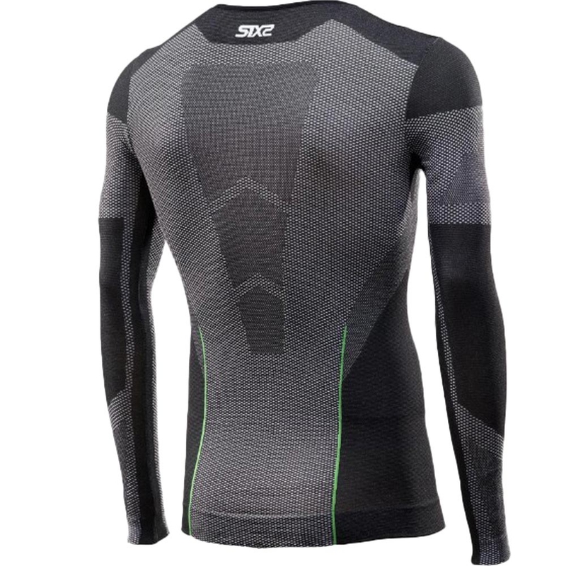 Funktionel langærmet T-shirt SIXS BT TS2L V2 sort kulstoffiber