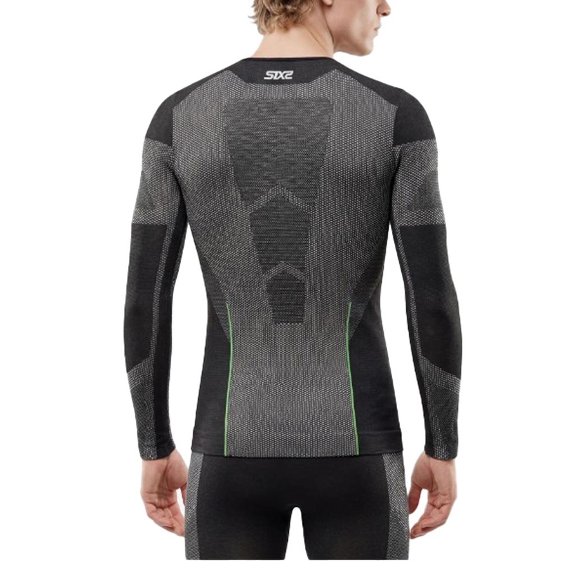 Funktionel langærmet T-shirt SIXS BT TS2L V2 sort kulstoffiber