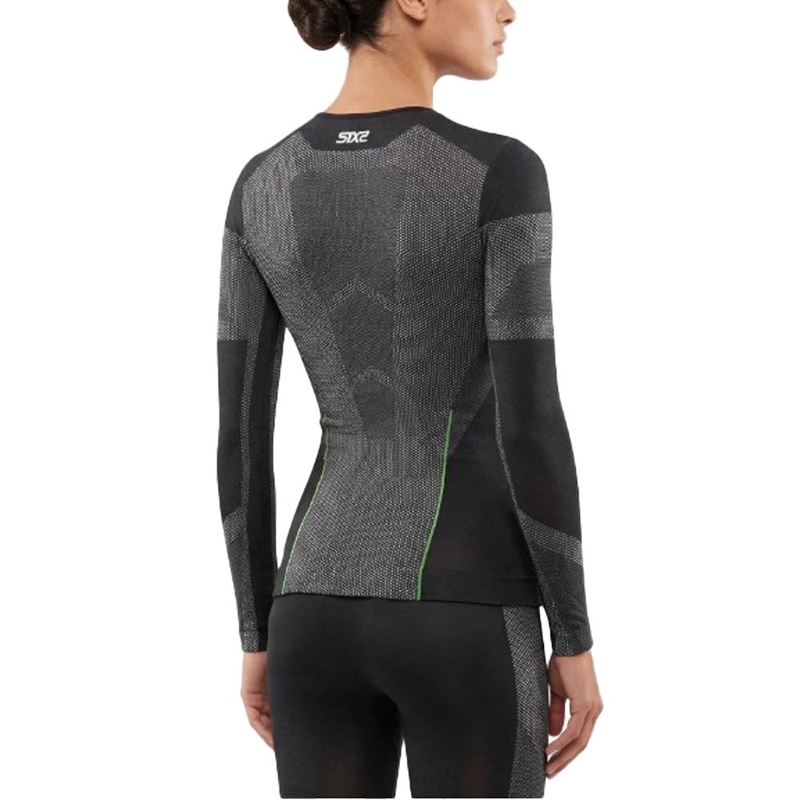 Funktionel langærmet T-shirt SIXS BT TS2L V2 sort kulstoffiber