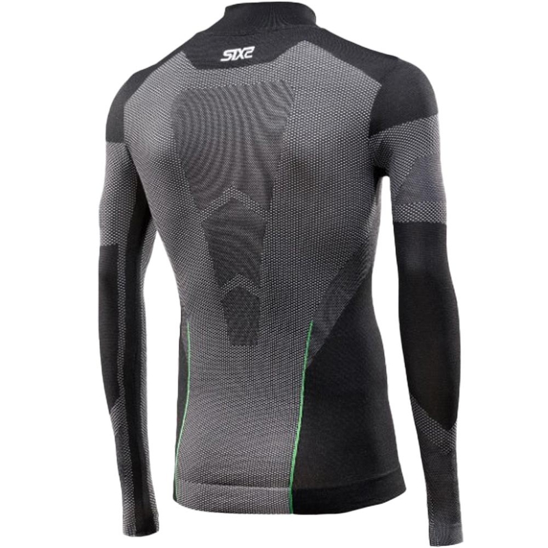 Funktionel langærmet T-shirt SIXS BT TS3L V2 sort kulstoffiber