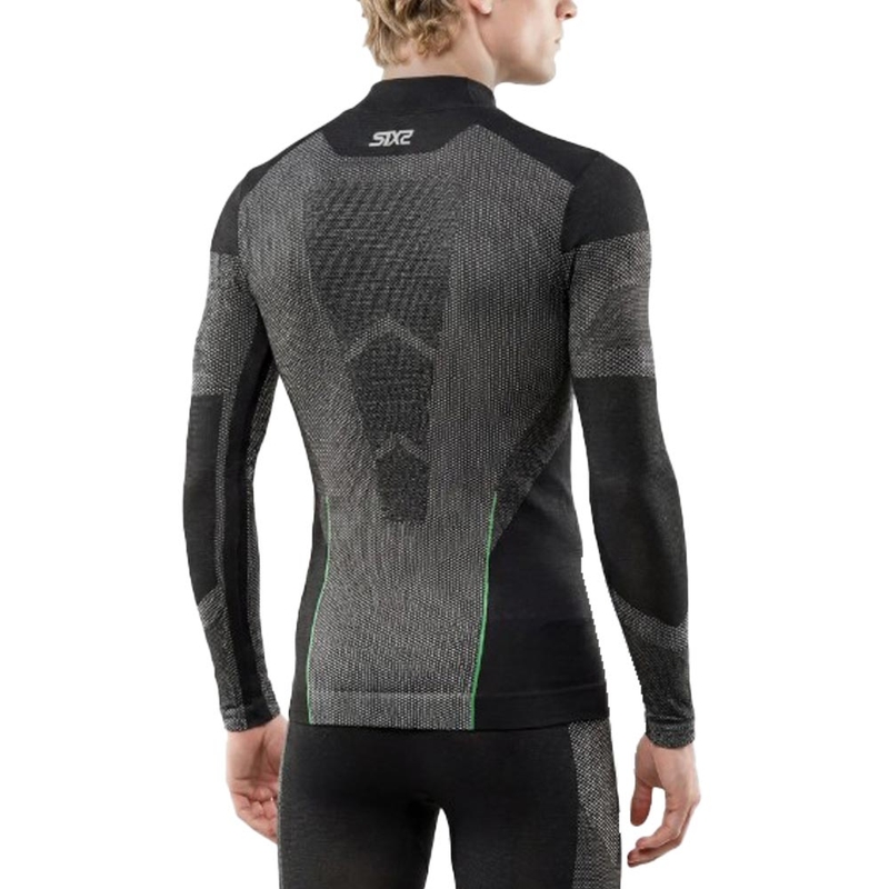 Funktionel langærmet T-shirt SIXS BT TS3L V2 sort kulstoffiber
