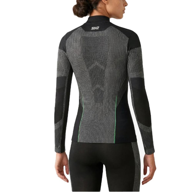 Funktionel langærmet T-shirt SIXS BT TS3L V2 sort kulstoffiber