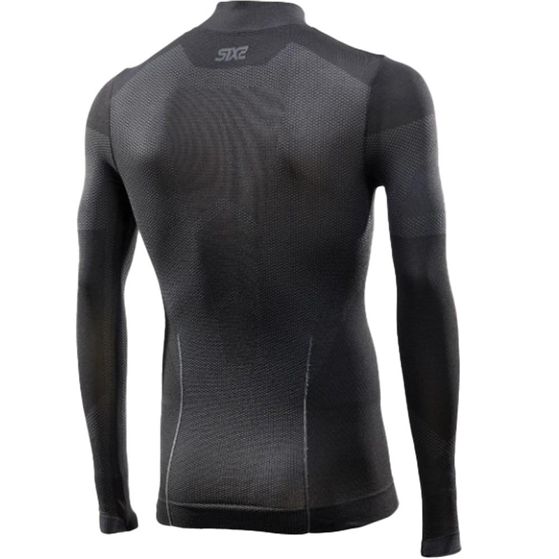 Funktionel langærmet T-shirt SIXS BT TS3L V2 sort-mørkegrå