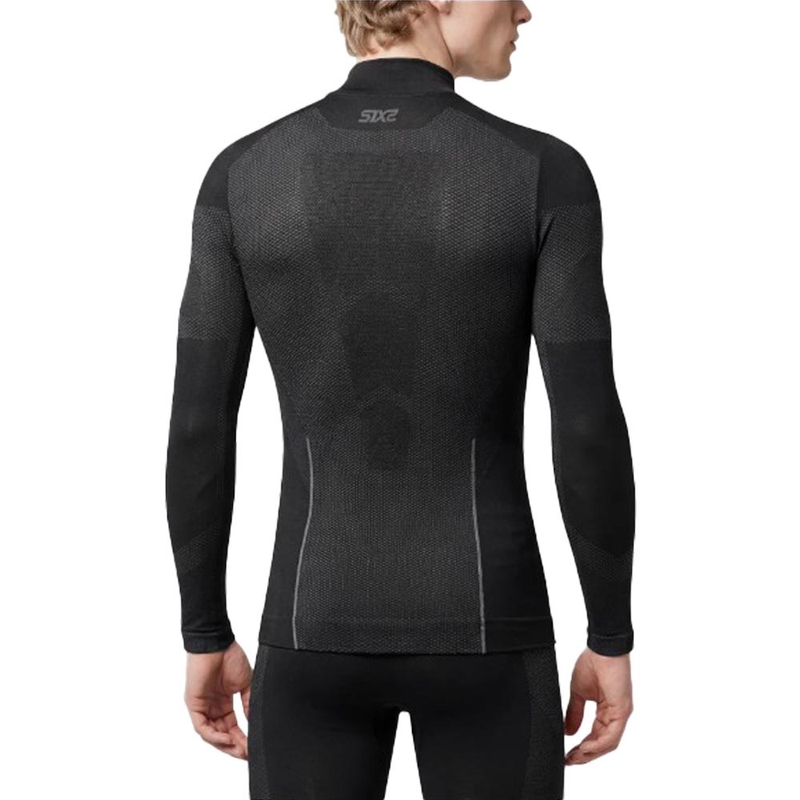 Funktionel langærmet T-shirt SIXS BT TS3L V2 sort-mørkegrå