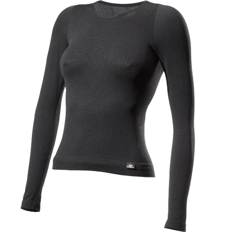 Funktionel T-shirt med lange ærmer til kvinder, SIXS F TS2, sort