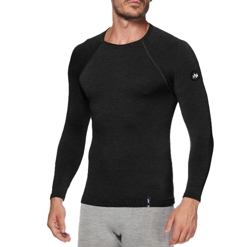 Termo langærmet T-shirt SIXS TS2 MERINOS sort