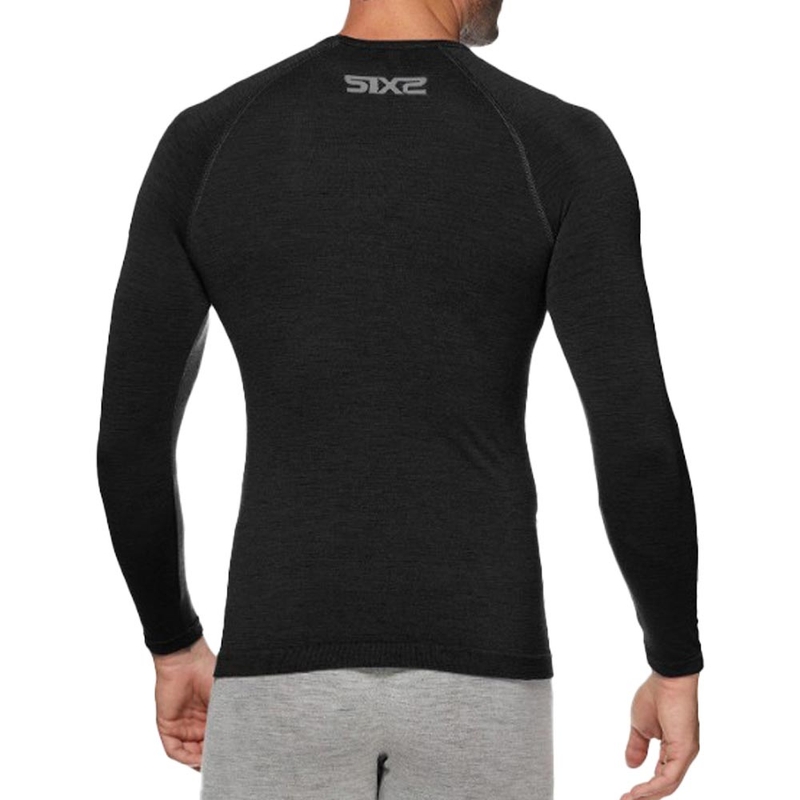 Termo langærmet T-shirt SIXS TS2 MERINOS sort