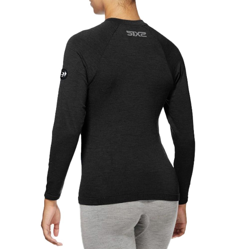 Termo langærmet T-shirt SIXS TS2 MERINOS sort