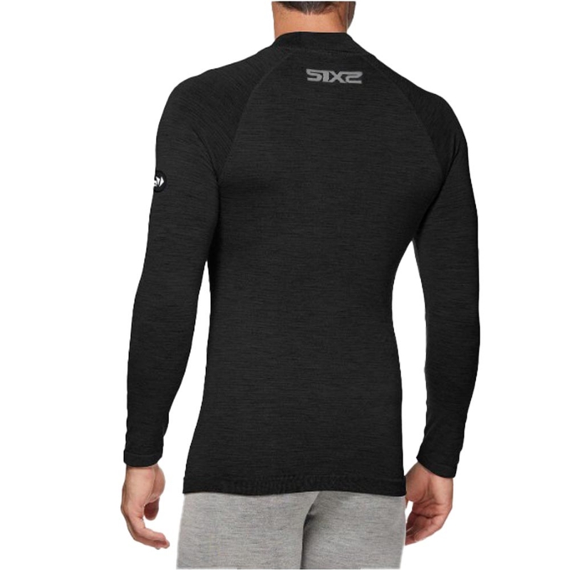 Termo langærmet T-shirt SIXS TS3 MERINOS sort