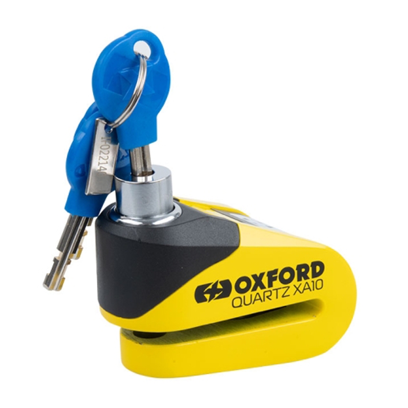 Oxford Quartz Alarm XA10 skivebremselås gul-sort