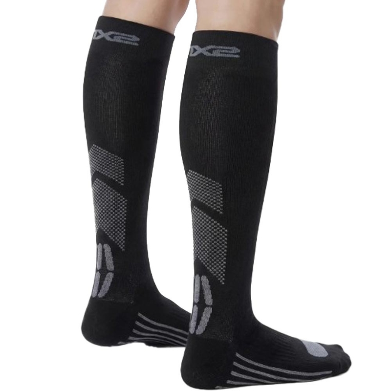 Funktionelle knæstrømper SIXS MOT V3 sort-grå