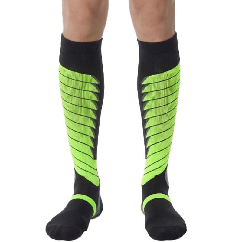 Funktionelle knæstrømper SIXS SPEED V3 sort-grøn