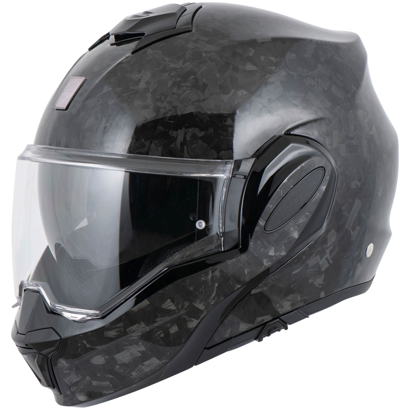 Scorpion EXO-TECH EVO ONYX CARBON Solid flip-up motorcykelhjelm, sort