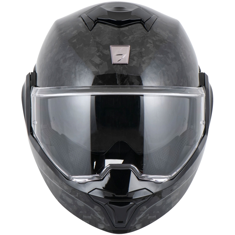 Scorpion EXO-TECH EVO ONYX CARBON Solid flip-up motorcykelhjelm, sort