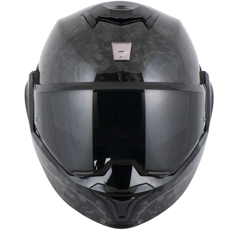 Scorpion EXO-TECH EVO ONYX CARBON Solid flip-up motorcykelhjelm, sort