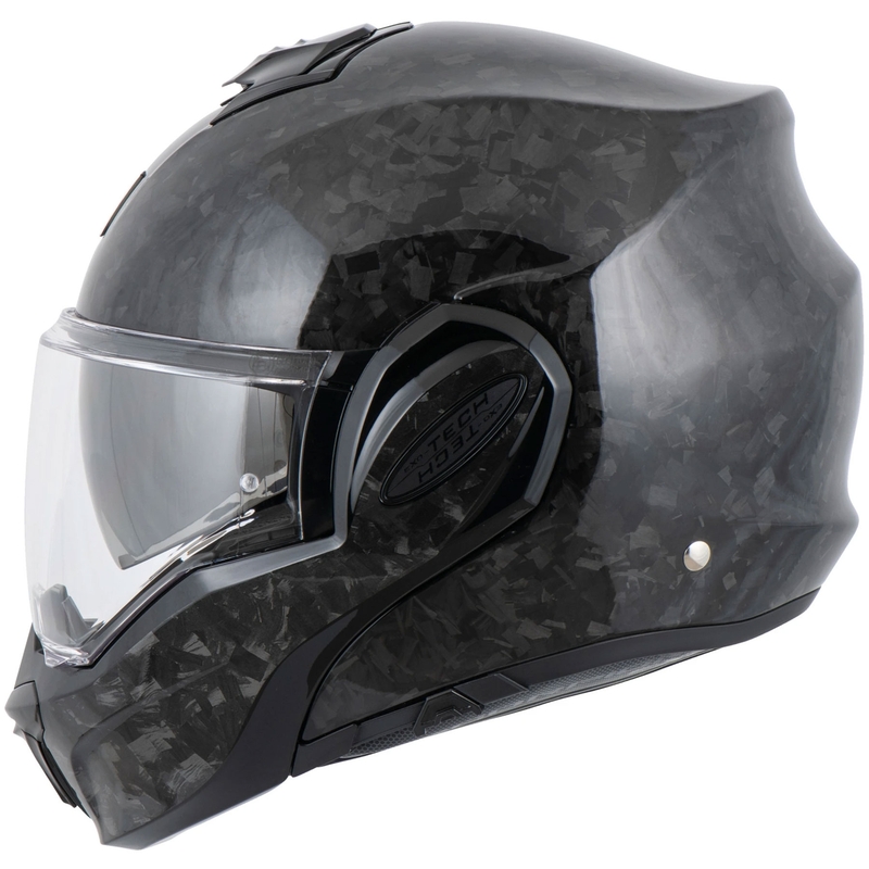 Scorpion EXO-TECH EVO ONYX CARBON Solid flip-up motorcykelhjelm, sort