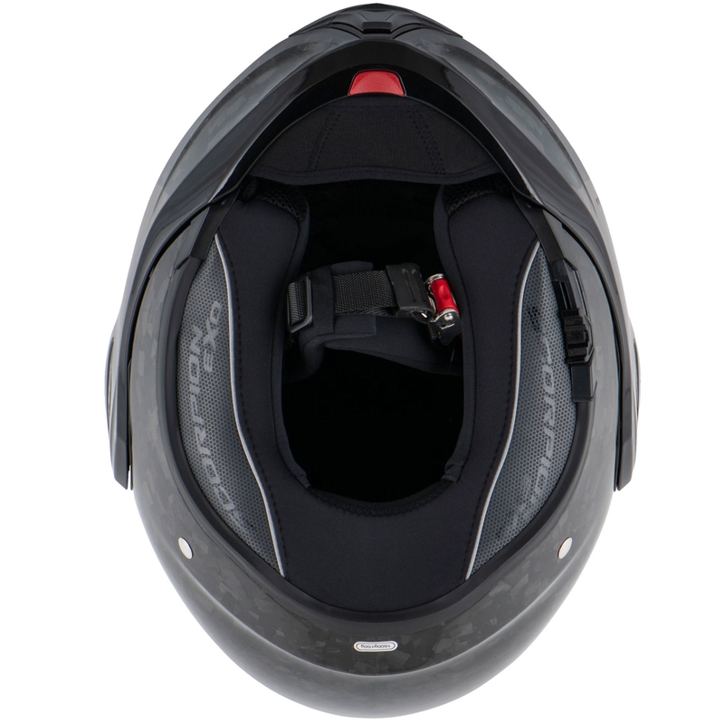 Scorpion EXO-TECH EVO ONYX CARBON Solid flip-up motorcykelhjelm, sort