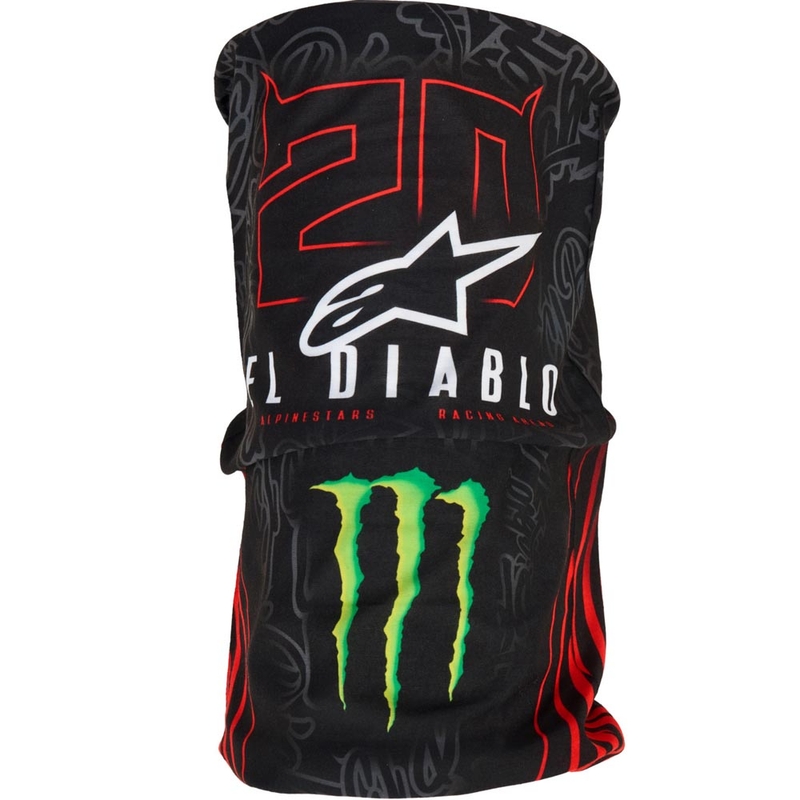 Halsedisse Alpinestars FQ20 Monster Collection, Sort/Fluo Rød/Blå/Grøn