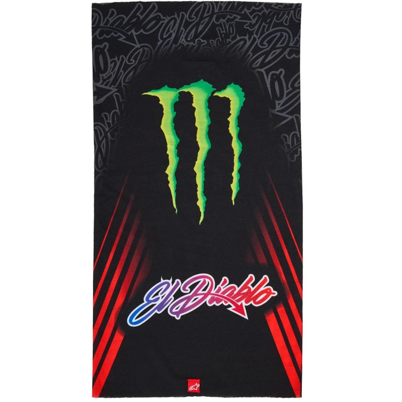 Halsedisse Alpinestars FQ20 Monster Collection, Sort/Fluo Rød/Blå/Grøn