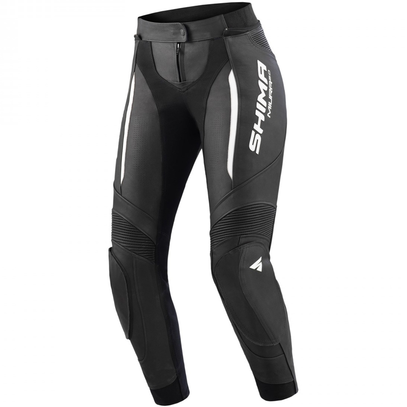 Dame motorcykelbukser Shima Miura 2.0 sort-hvid