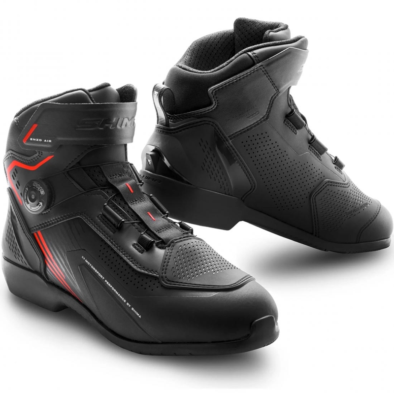 Shima Enzo Air motorcykelstøvler sort-rød