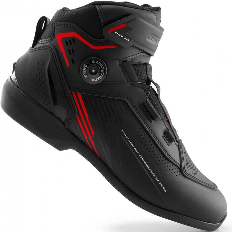 Shima Enzo Air motorcykelstøvler sort-rød