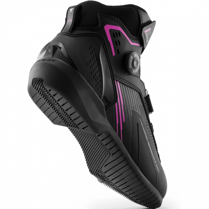 Dame motorcykelstøvler Shima Enzo Air sort-pink