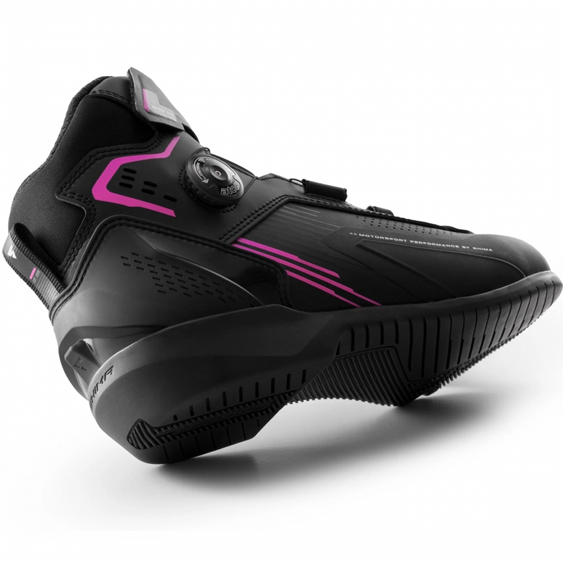 Dame motorcykelstøvler Shima Enzo Air sort-pink