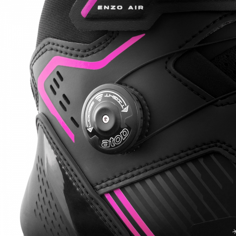Dame motorcykelstøvler Shima Enzo Air sort-pink