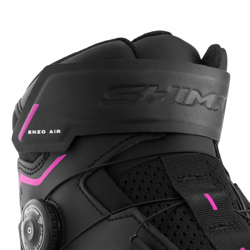 Dame motorcykelstøvler Shima Enzo Air sort-pink