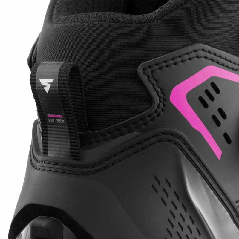 Dame motorcykelstøvler Shima Enzo Air sort-pink