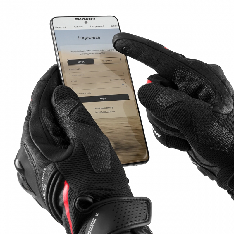 Shima Spark 3.0 motorcykelhandsker sort-rød