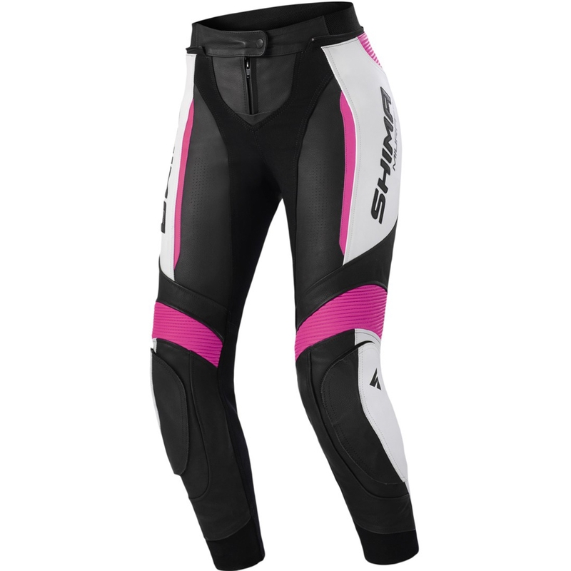 Dame motorcykelbukser Shima Miura 2.0 sort-fluo pink