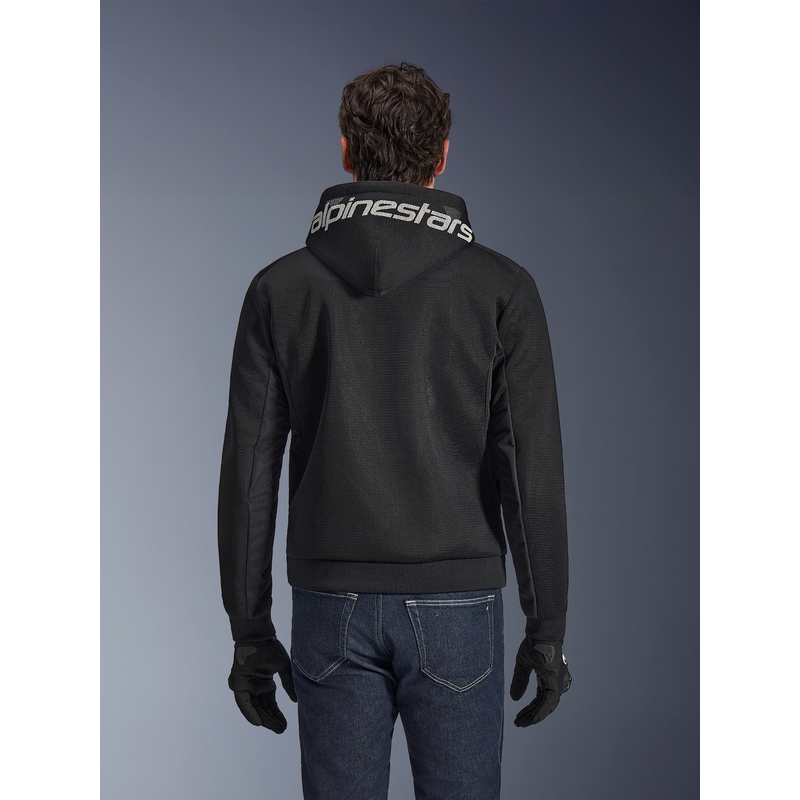 Alpinestars Chrome Superairflow motorcykelsweatshirt sort-mørkegrå-hvid