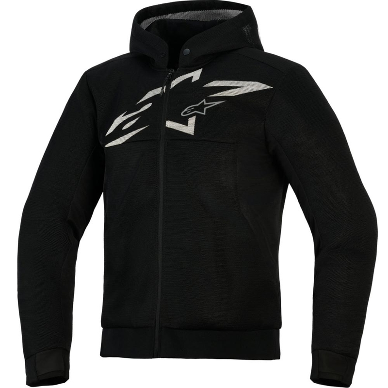 Alpinestars Chrome Superairflow motorcykelsweatshirt sort-mørkegrå-hvid