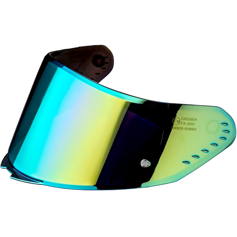 Visir til Cassida AERO hjelme med forberedelse til Pinlock REVO mirror gold