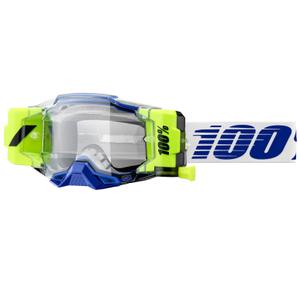Motocross-briller 100% - USA Armega Forecast blå med klar plexiglas