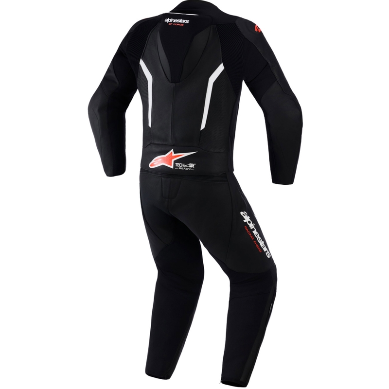 Alpinestars GP Force V2 todelt læderdragt, sort-hvid-fluo rød